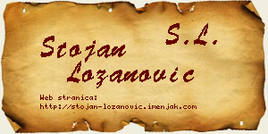 Stojan Lozanović vizit kartica